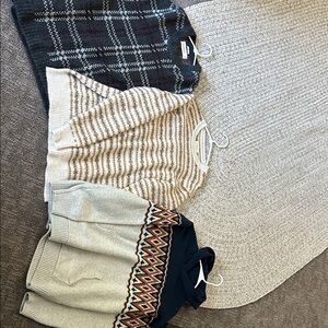 Stylish Sweater Collection - Plaid, Striped, Geometric